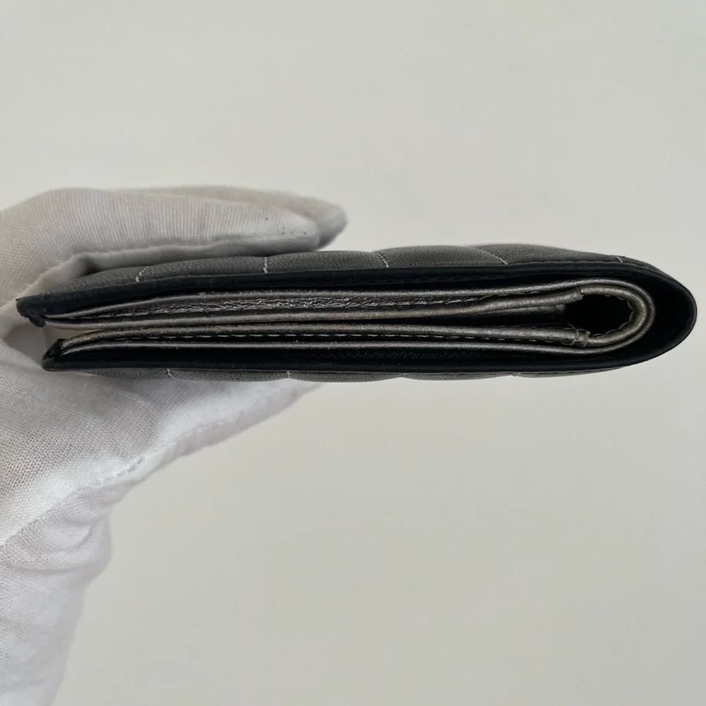 Chanel Mademoiselle black lamb skin quilted wallet - Picture 2 of 15